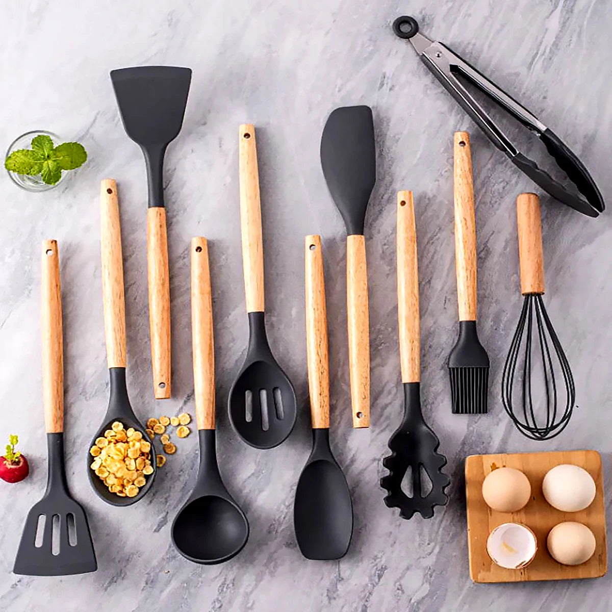 12-Piece Silicone Cooking Utensil Set | Heat Resistant