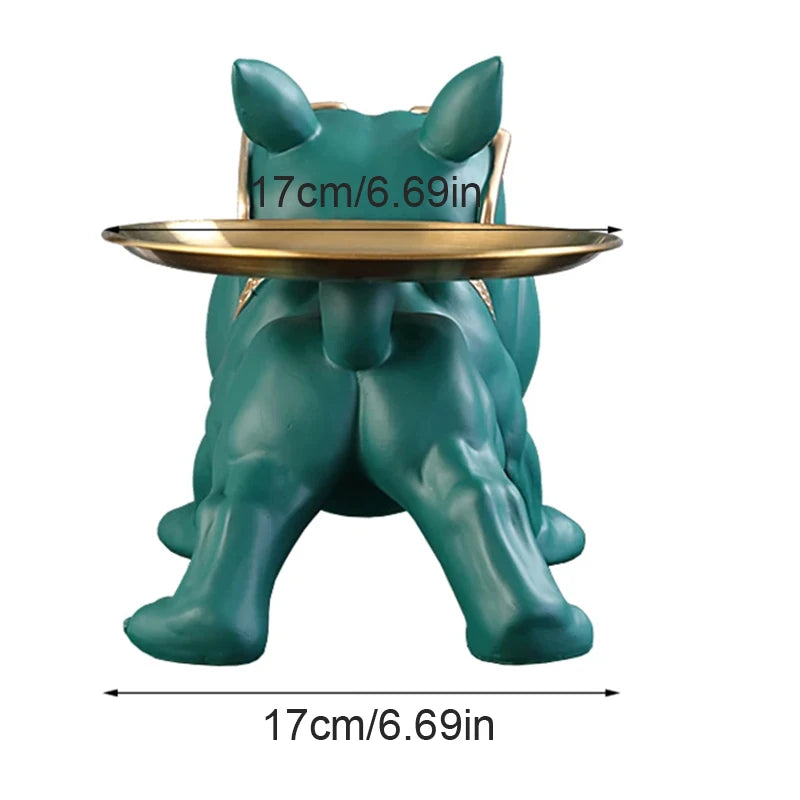 Bulldog Resin Statue – Decorative Dog Figurine & Storage Box