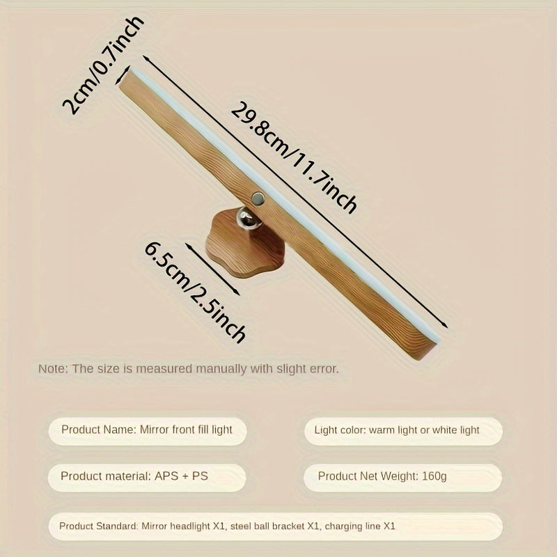 Magnetic 360° LED Wall Light – Touch Control & USB Rechargeable