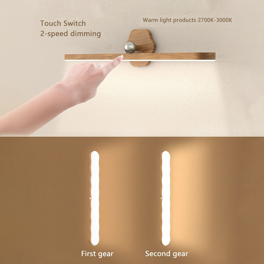 Magnetic 360° LED Wall Light – Touch Control & USB Rechargeable