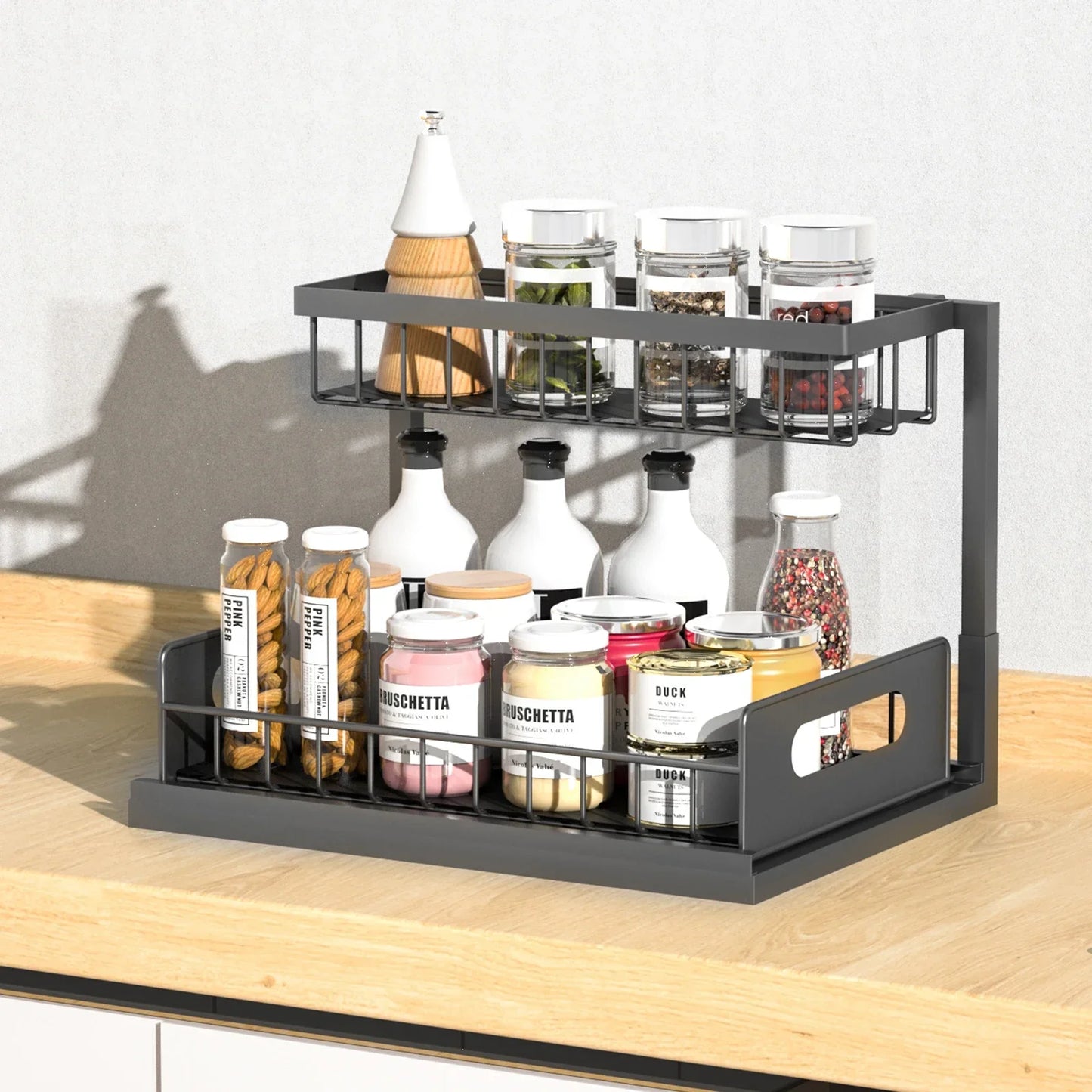 Premium Under Sink Organizer – Sliding Storage Shelf (2 Pack)