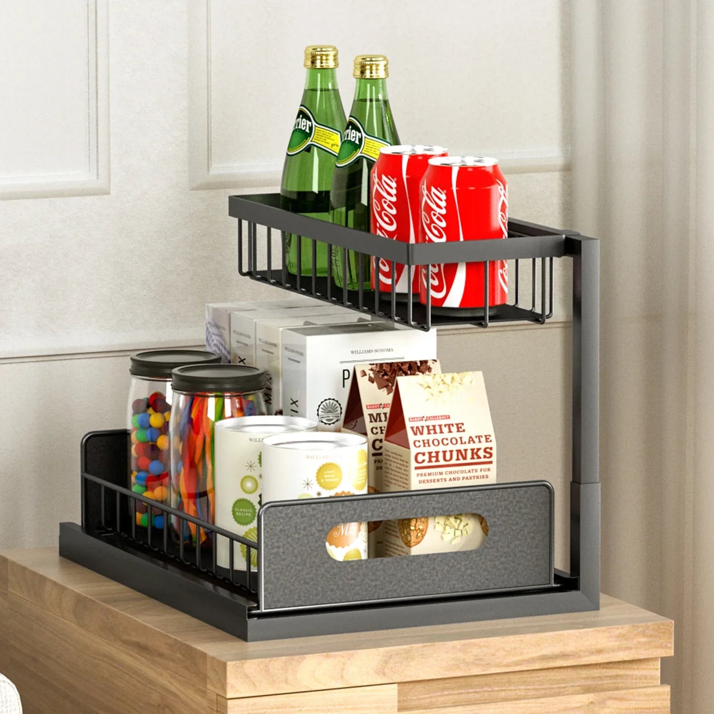 Premium Under Sink Organizer – Sliding Storage Shelf (2 Pack)