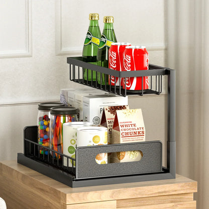 Premium Under Sink Organizer – Sliding Storage Shelf (2 Pack)