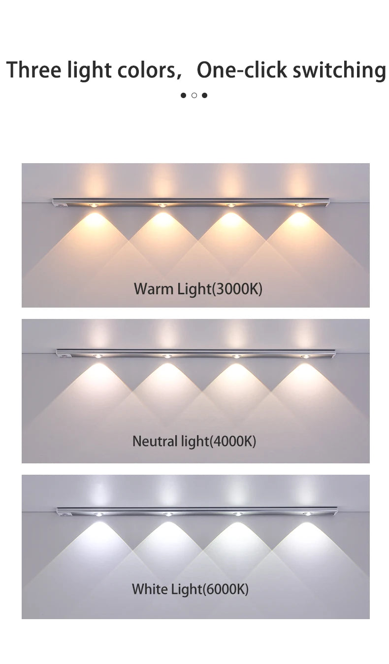 Luminous Motion Sensor Light – Sleek USB Rechargeable Design for Modern Interiors