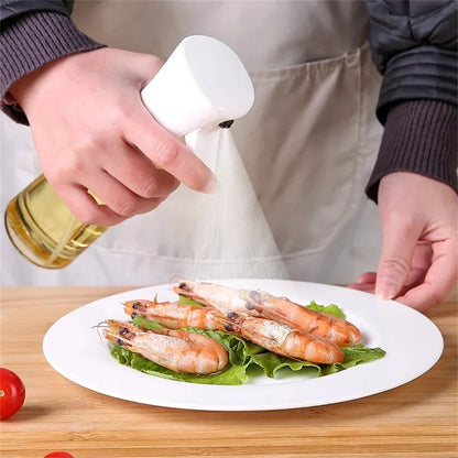 Kitchen Oil Sprayer,Black and White 300ML Glass Oil Bottle Garden Plant Watering Can