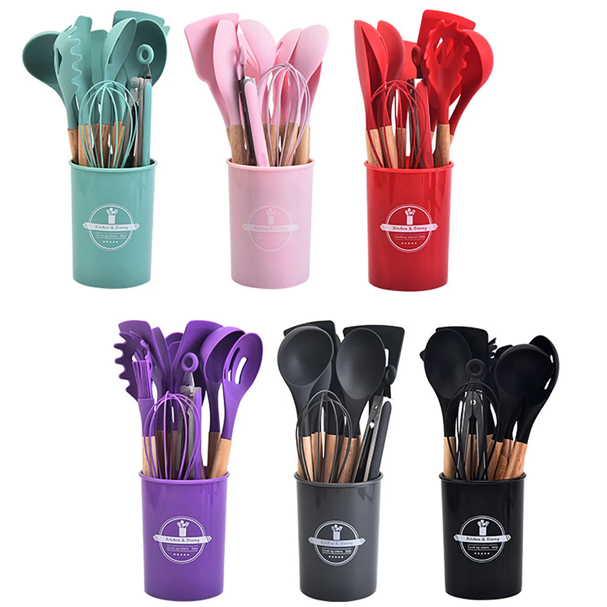 12-Piece Silicone Cooking Utensil Set | Heat Resistant