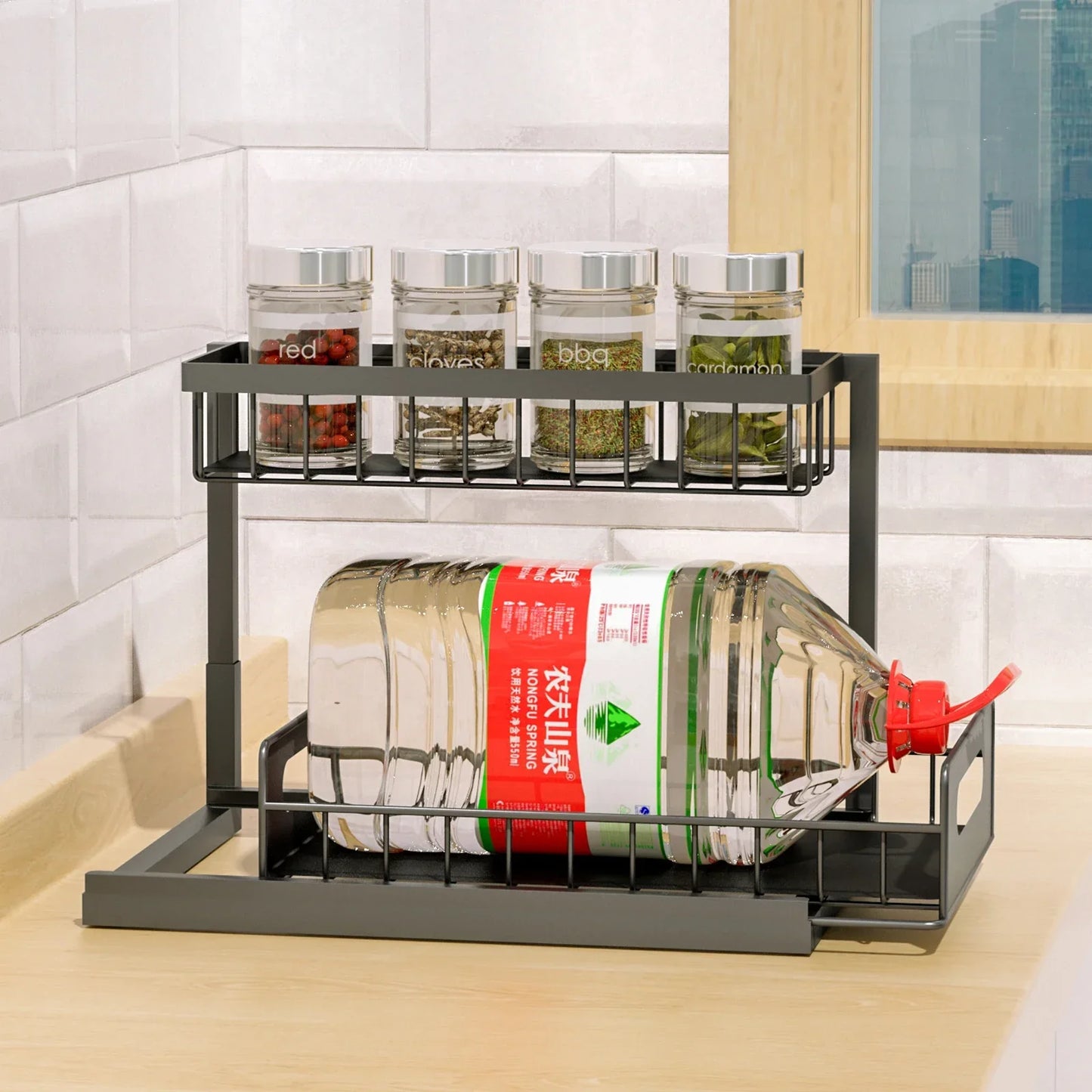Premium Under Sink Organizer – Sliding Storage Shelf (2 Pack)