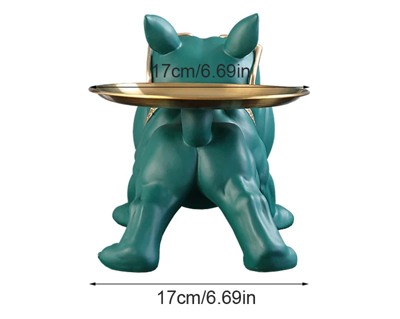 Bulldog Resin Statue – Decorative Dog Figurine & Storage Box