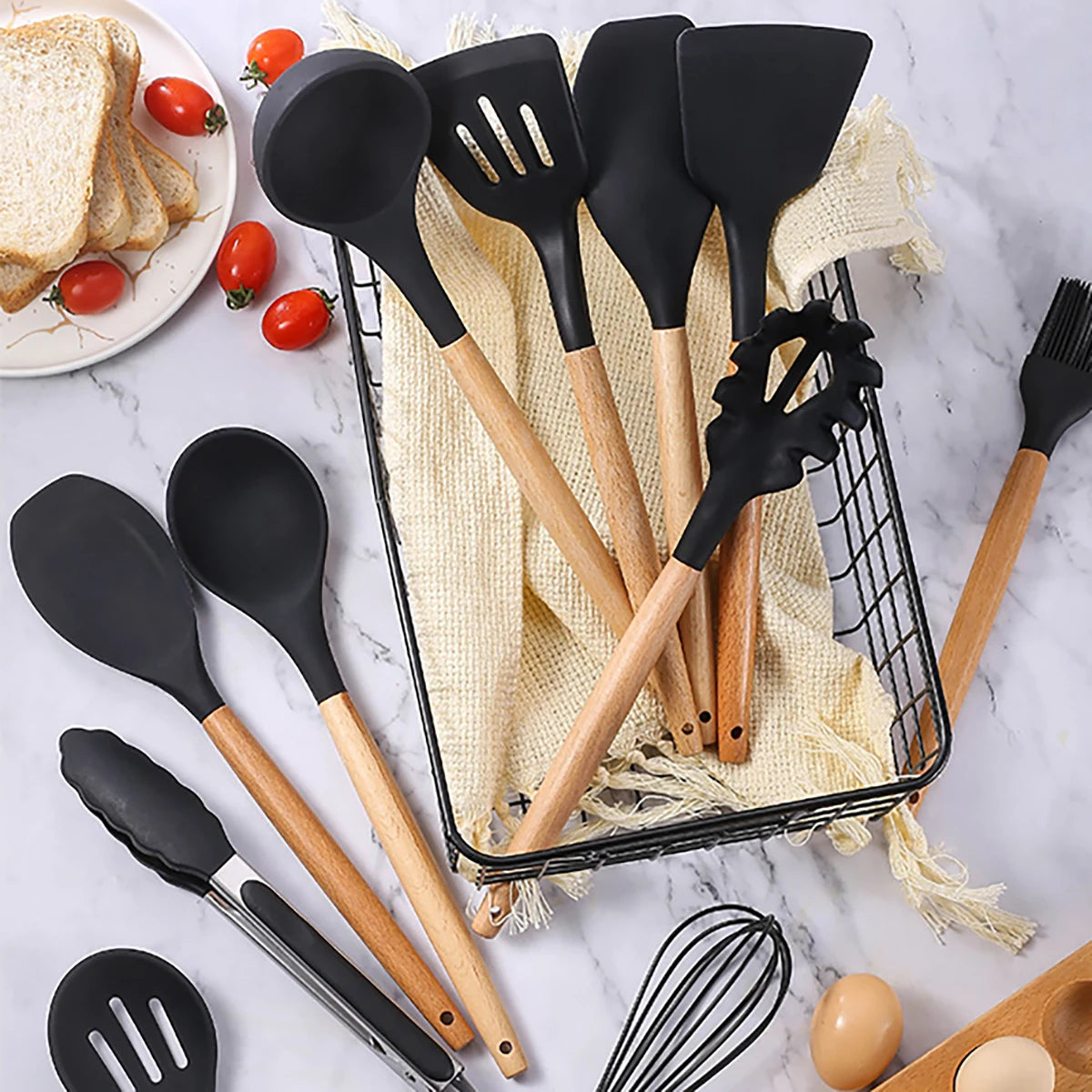 12-Piece Silicone Cooking Utensil Set | Heat Resistant